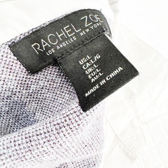 Rachel Zoe Blue Plaid Sweater Long Sleeve 2-in-1 Top Workwear Size L - Picture 3 of 5